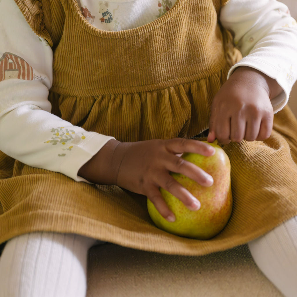 Pehr-Corduroy Pinafore Dress-Ochre-4