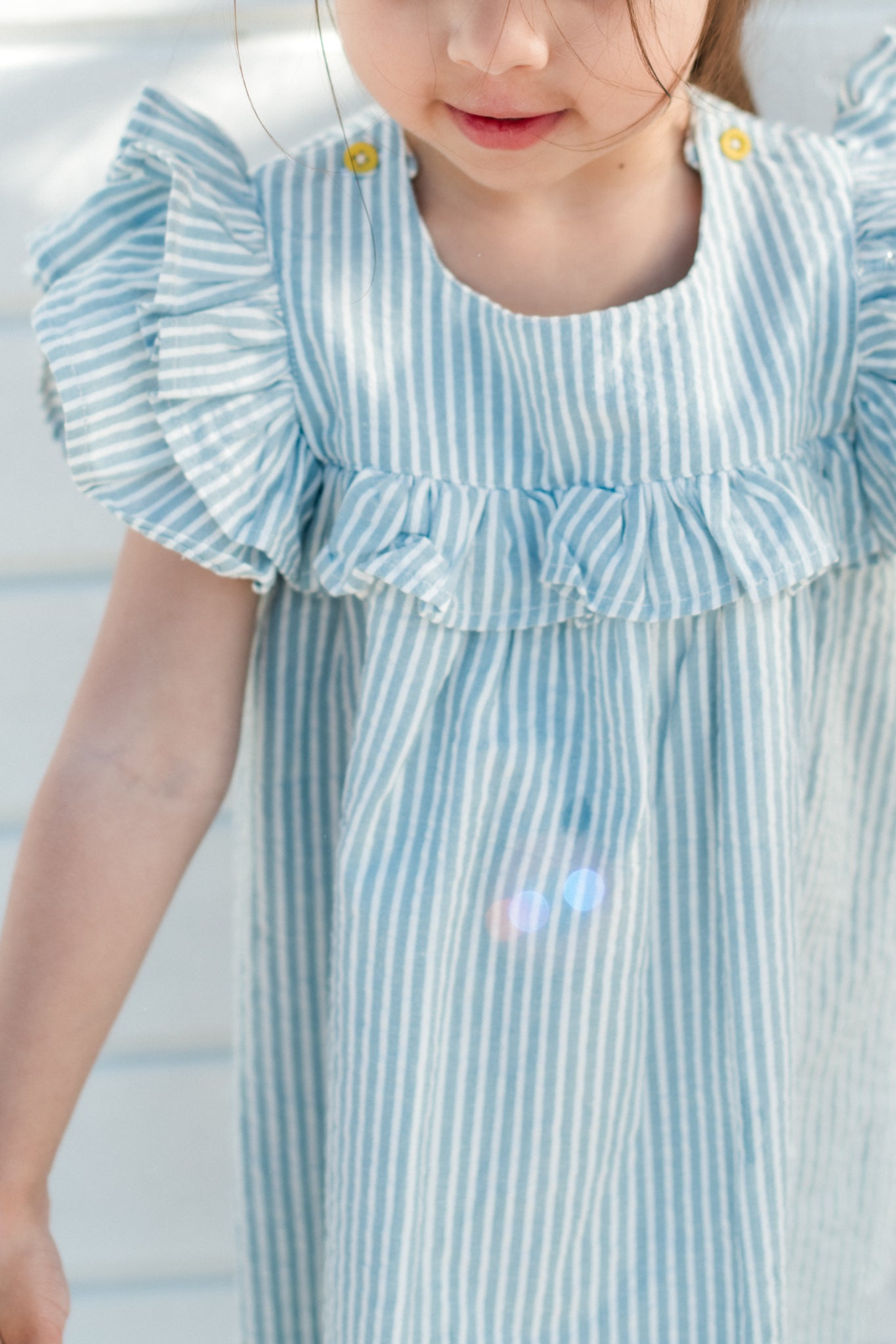 Pehr- Seersucker Dress-Marine Blue-Toddler-2