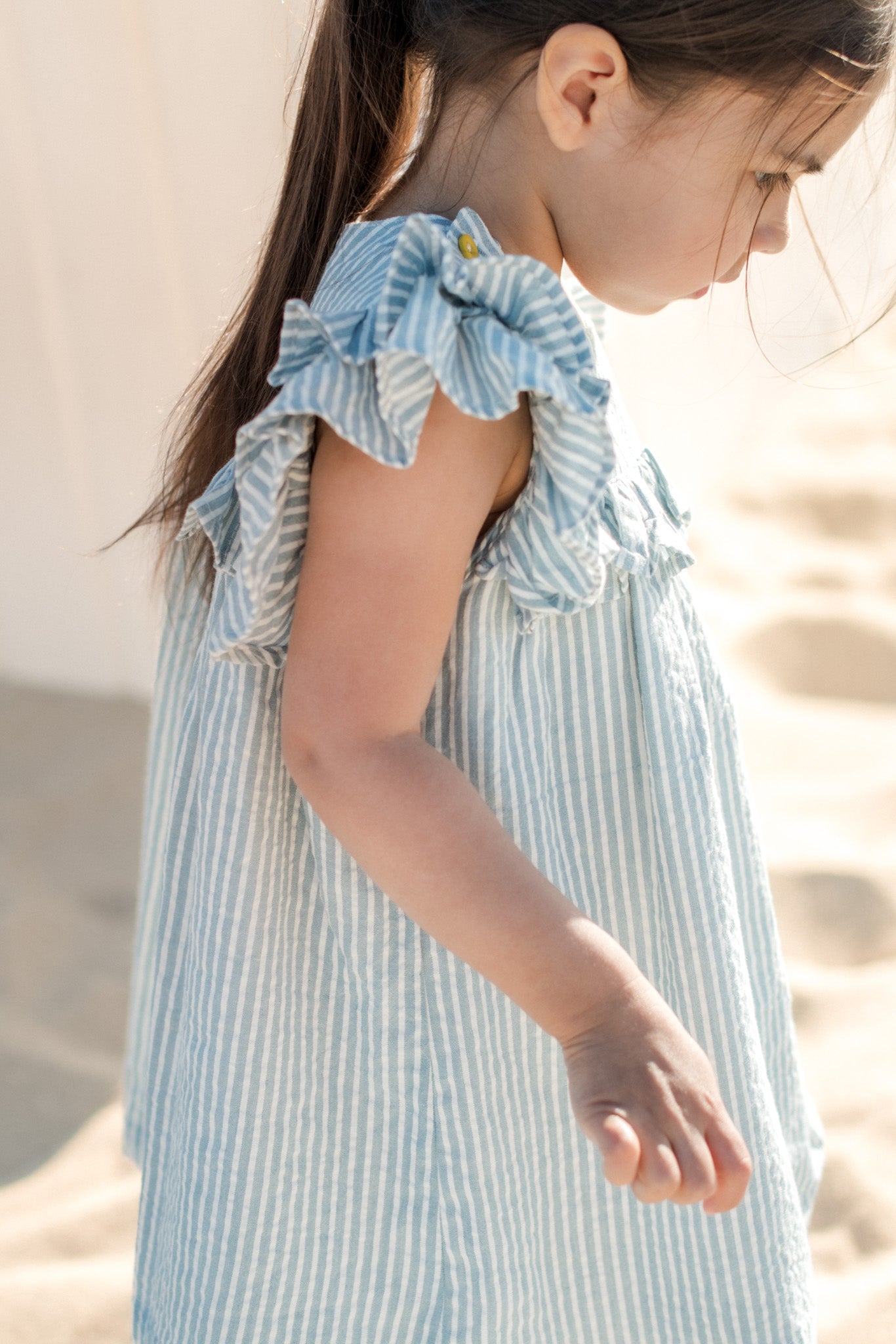 Pehr- Seersucker Dress-Marine Blue-Toddler-5