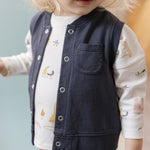 Pehr-French Terry Patch Pocket Vest-Ink Blue-3