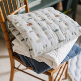 Quilted Chambray Blanket Quilts & Blankets Pehr Canada