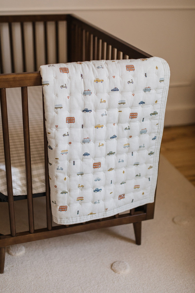 Quilted Chambray Blanket Quilts & Blankets Pehr Canada