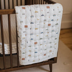 Quilted Chambray Blanket Quilts & Blankets Pehr Canada