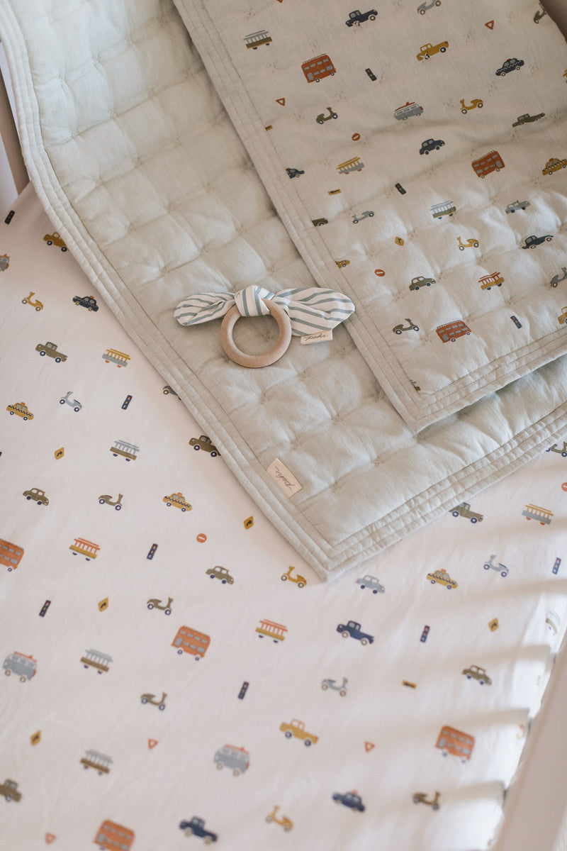Quilted Chambray Blanket Quilts & Blankets Pehr Canada