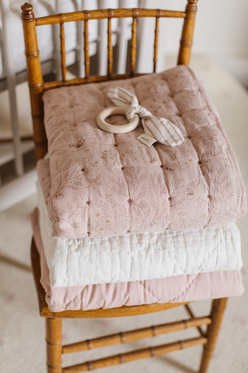 Quilted Chambray Blanket Quilts & Blankets Pehr Canada