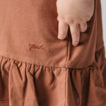 Pehr-French Terry Ruffle Hem Dress-Clay-3