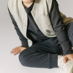 Pehr-French Terry Patch Pocket Vest-Soft Sea-3