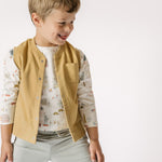 Pehr-French Terry Patch Pocket Vest-Dijon-2