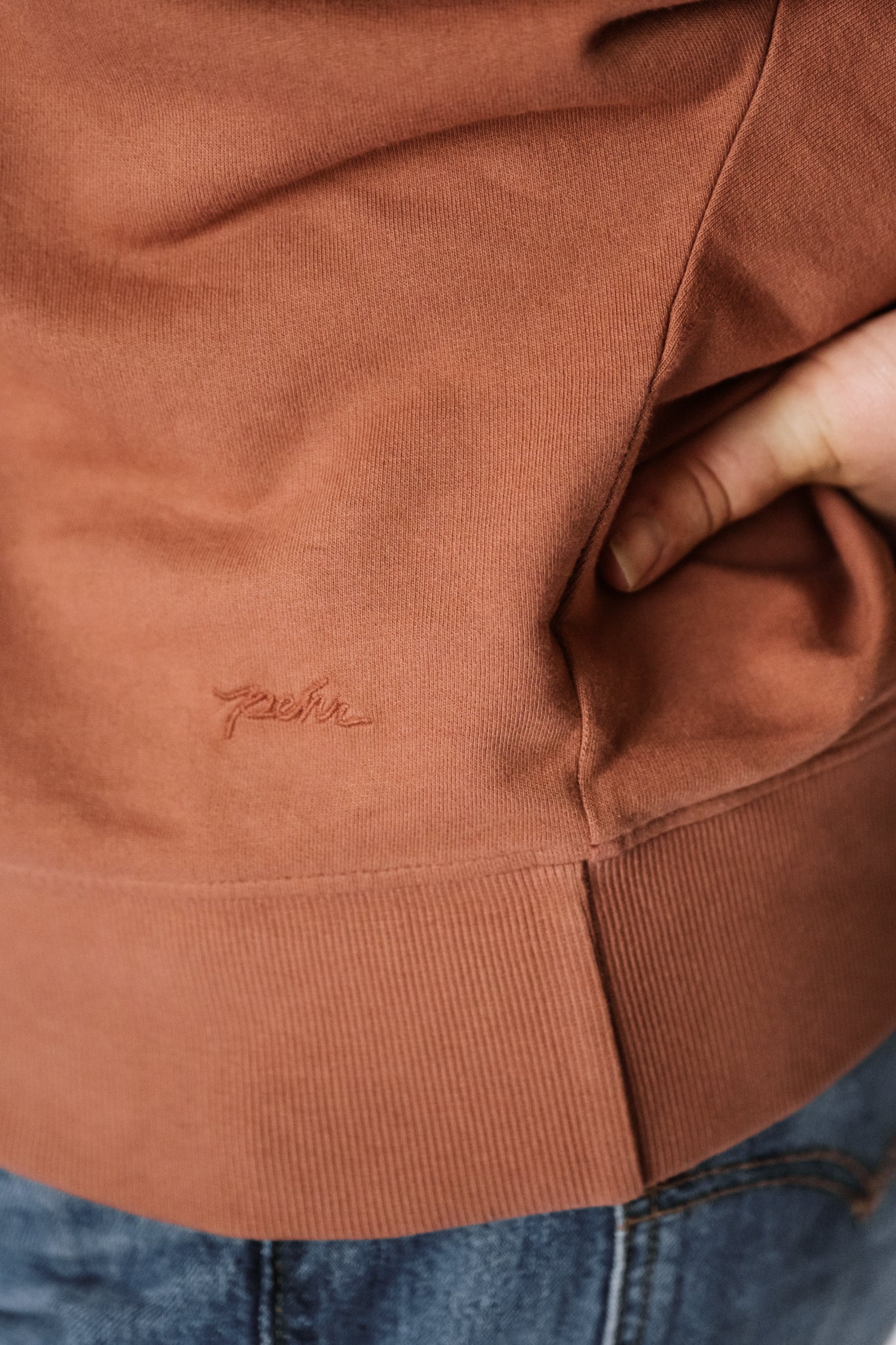 Pehr-Women's French Terry Sweatshirt-Clay-6