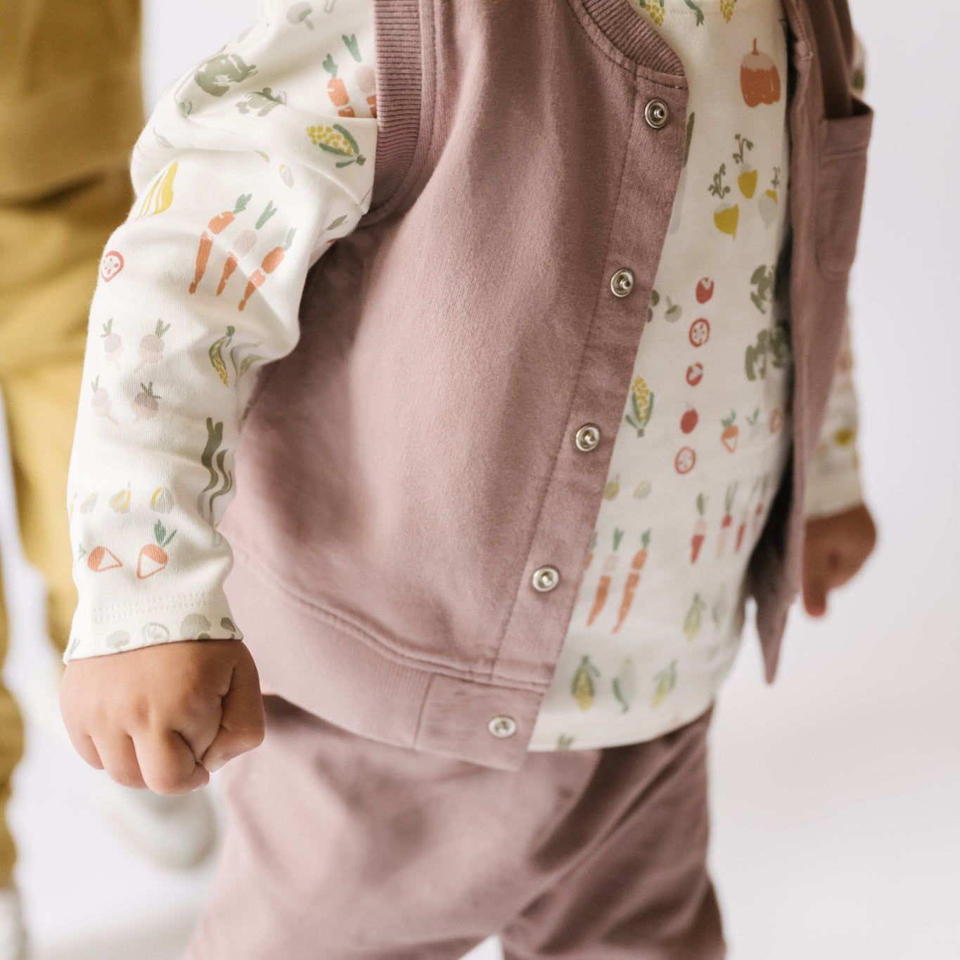 Pehr-French Terry Patch Pocket Vest-Plum-4