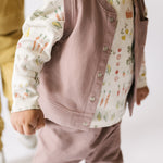 Pehr-French Terry Patch Pocket Vest-Plum-4