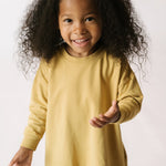 Pehr-French Terry Ruffle Hem Dress-Dijon-3