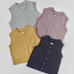 Pehr-French Terry Patch Pocket Vest-Plum-8