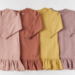 Pehr-French Terry Ruffle Hem Dress-Clay-5