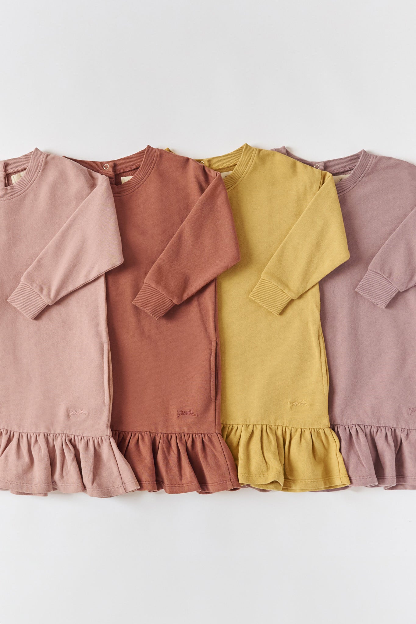 French Terry Ruffle Hem Dress Dress Pehr Canada