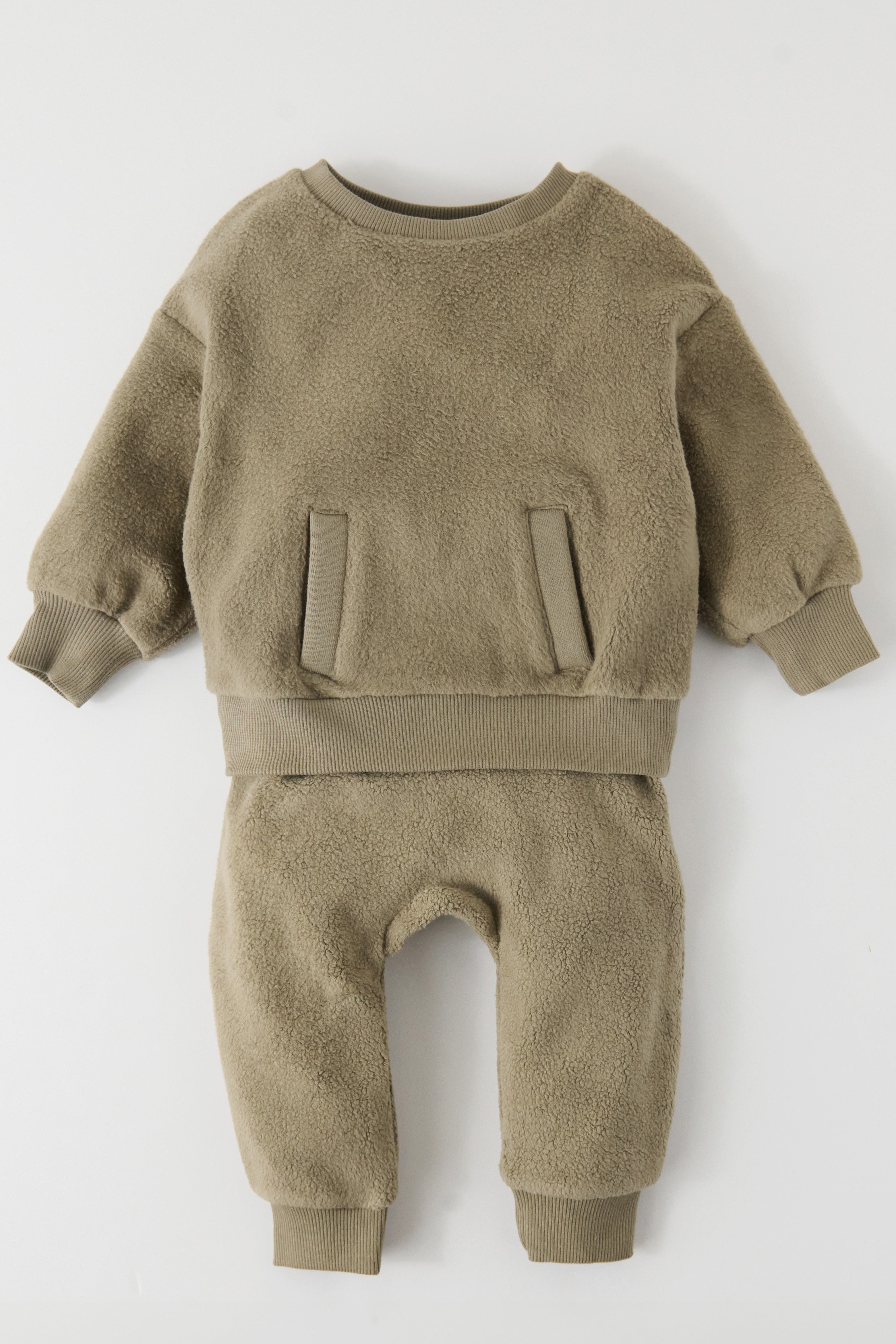Pehr-Teddy Fleece Harem Pant-Moss-1