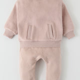 Pehr-Teddy Fleece Harem Pant-Rose Pink-2