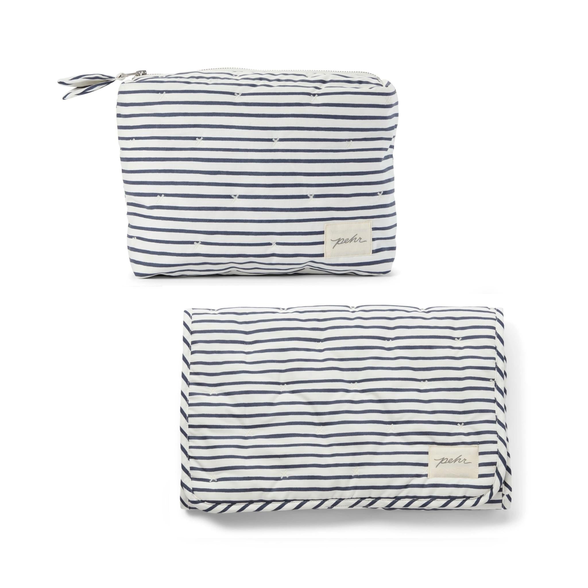 On The Go Set KIT - Travel Pehr Canada Stripes Away Ink Blue