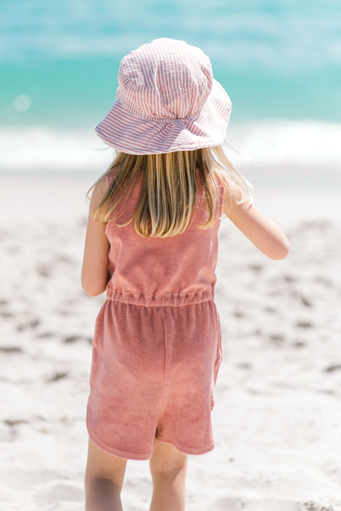 Pehr-Seersucker Bucket Hat-Anchor Red-Toddler-4