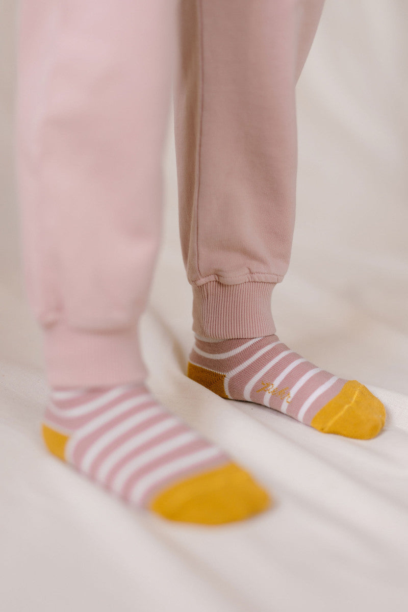 Pehr-Striped Crew Socks with Grips-Blossom Stripe-3