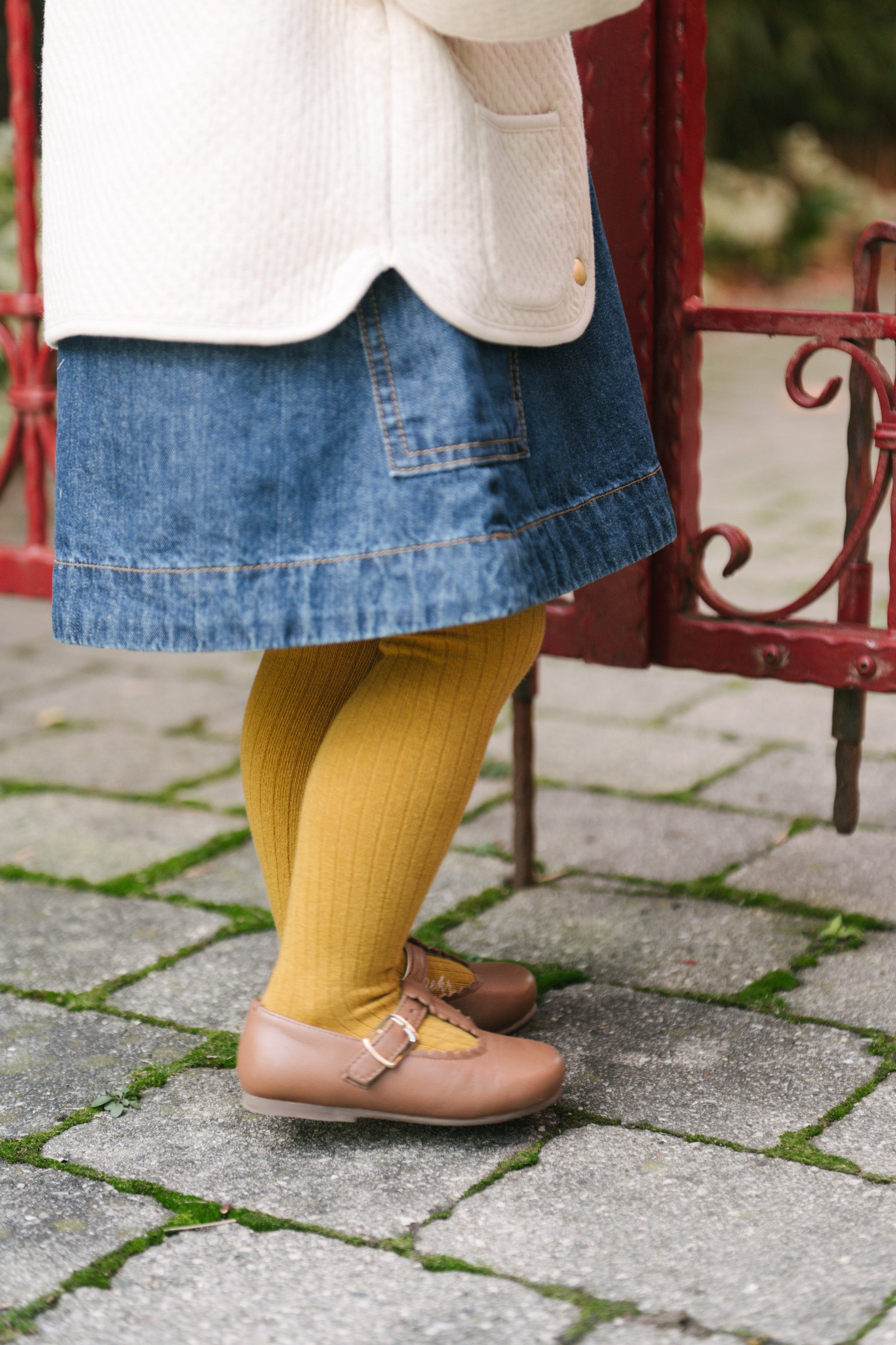 Pehr-Ribbed Tights-2-Pack-Ochre-Grip-2