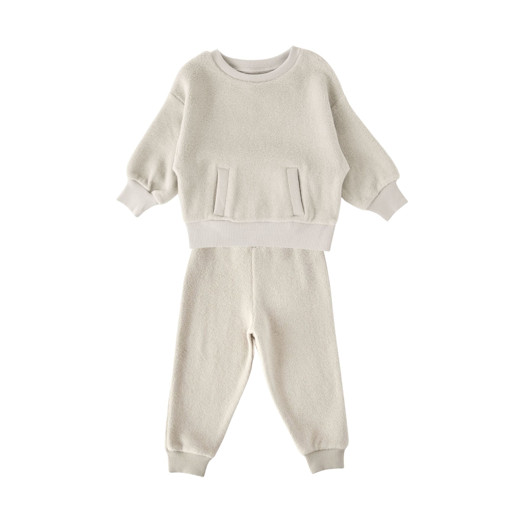 Pehr-Teddy Fleece Set-Stone-1