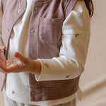 Pehr-French Terry Patch Pocket Vest-Plum-3