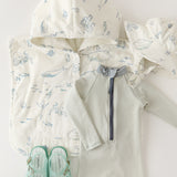 Pehr - Hooded Poncho Towel - Life Aquatic - Baby-6