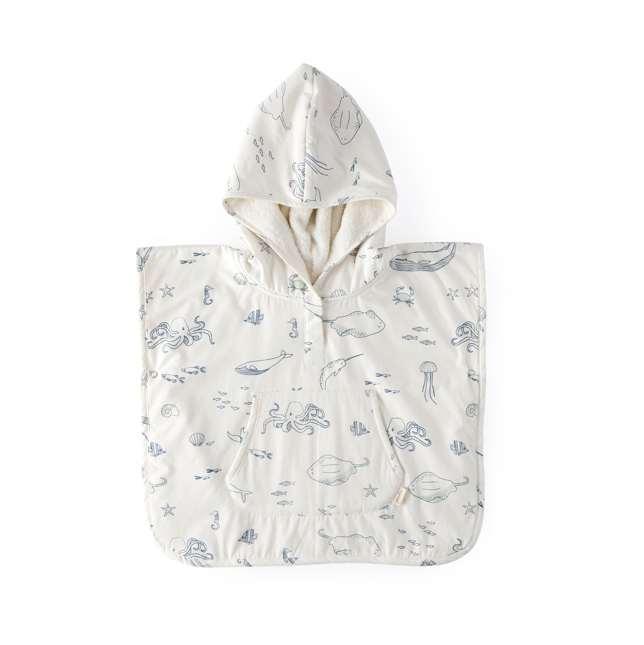 Pehr - Hooded Poncho Towel - Life Aquatic - Baby-7