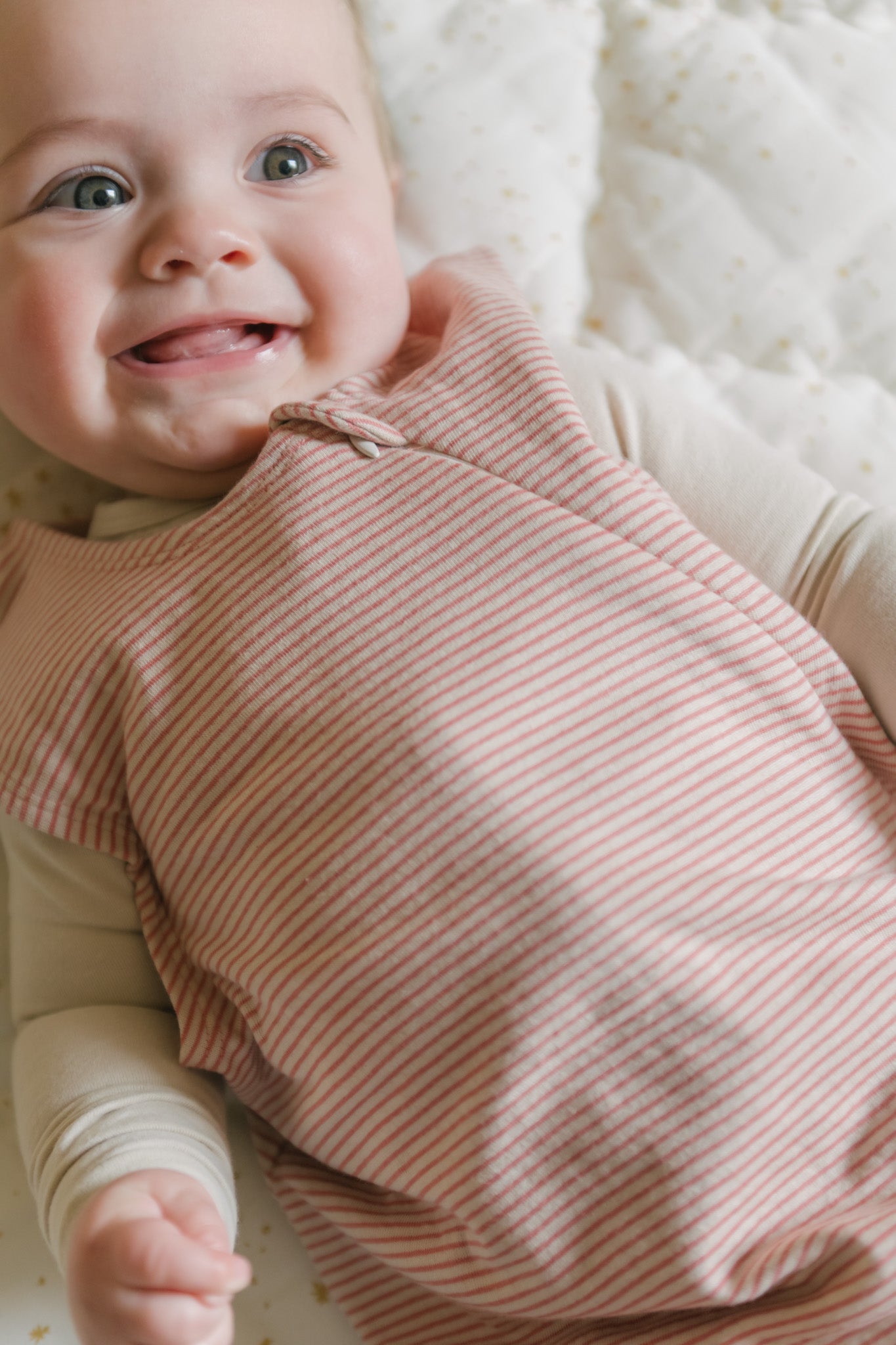 Pehr - Sailor Stripe Front Zipper 1.0 TOG Sleep Bag - Tea Rose - 0-9 mos-2