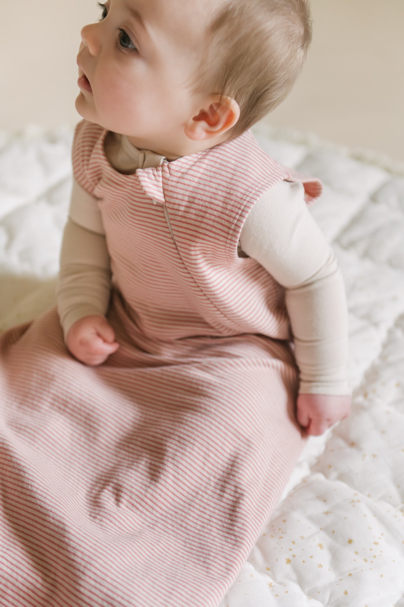 Pehr - Sailor Stripe Front Zipper 1.0 TOG Sleep Bag - Tea Rose - 0-9 mos-3