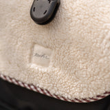 Pehr-Reversible Stroller Insert-Gingham Mulberry/Sherpa-4