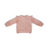 Pehr-French Terry Ruffle Sweatshirt-Soft Peony-1