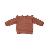Pehr-French Terry Ruffle Sweatshirt-Clay-1