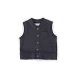 Pehr-French Terry Patch Pocket Vest-Ink Blue-1