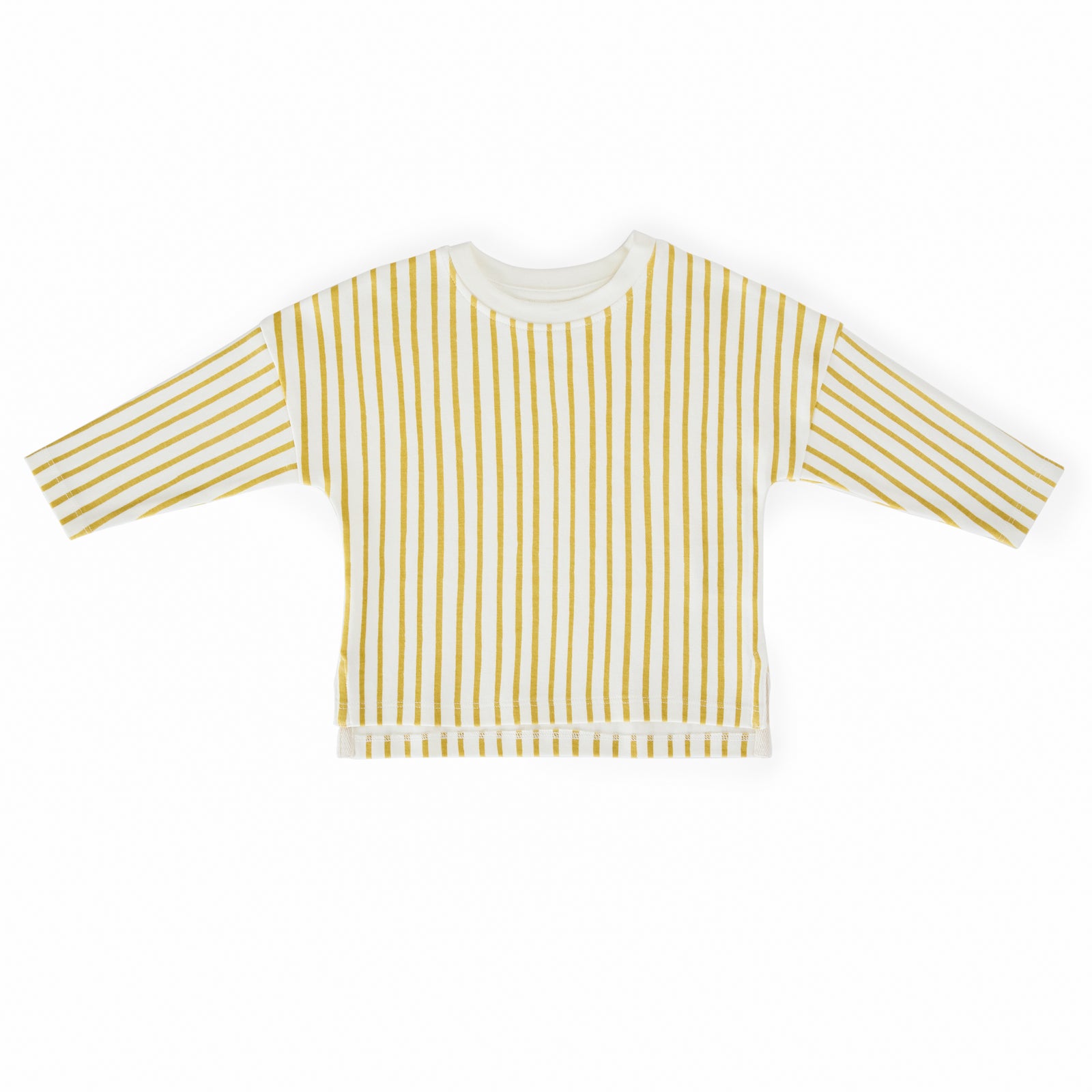 Dropped Shoulder Long Sleeve Top Pehr Canada Stripes Away Marigold 18 - 24 mos. 