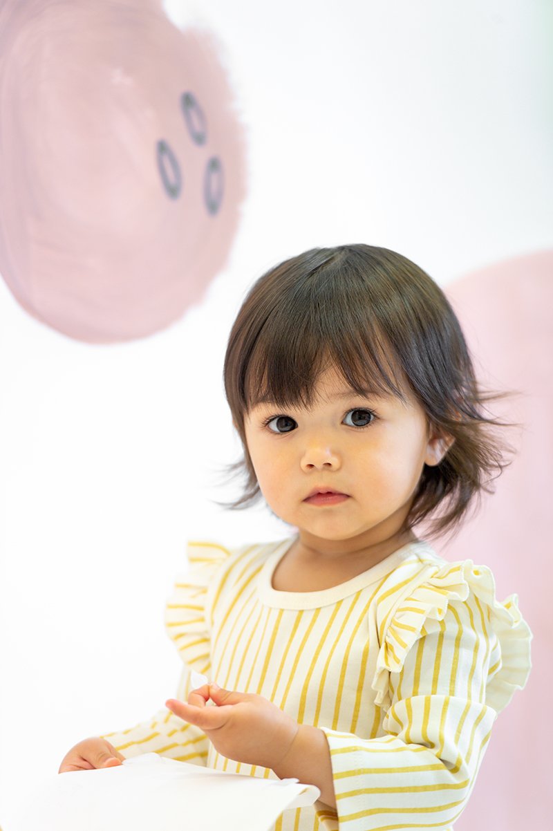 Pehr-Ruffle Romper-Stripes Away Marigold-2