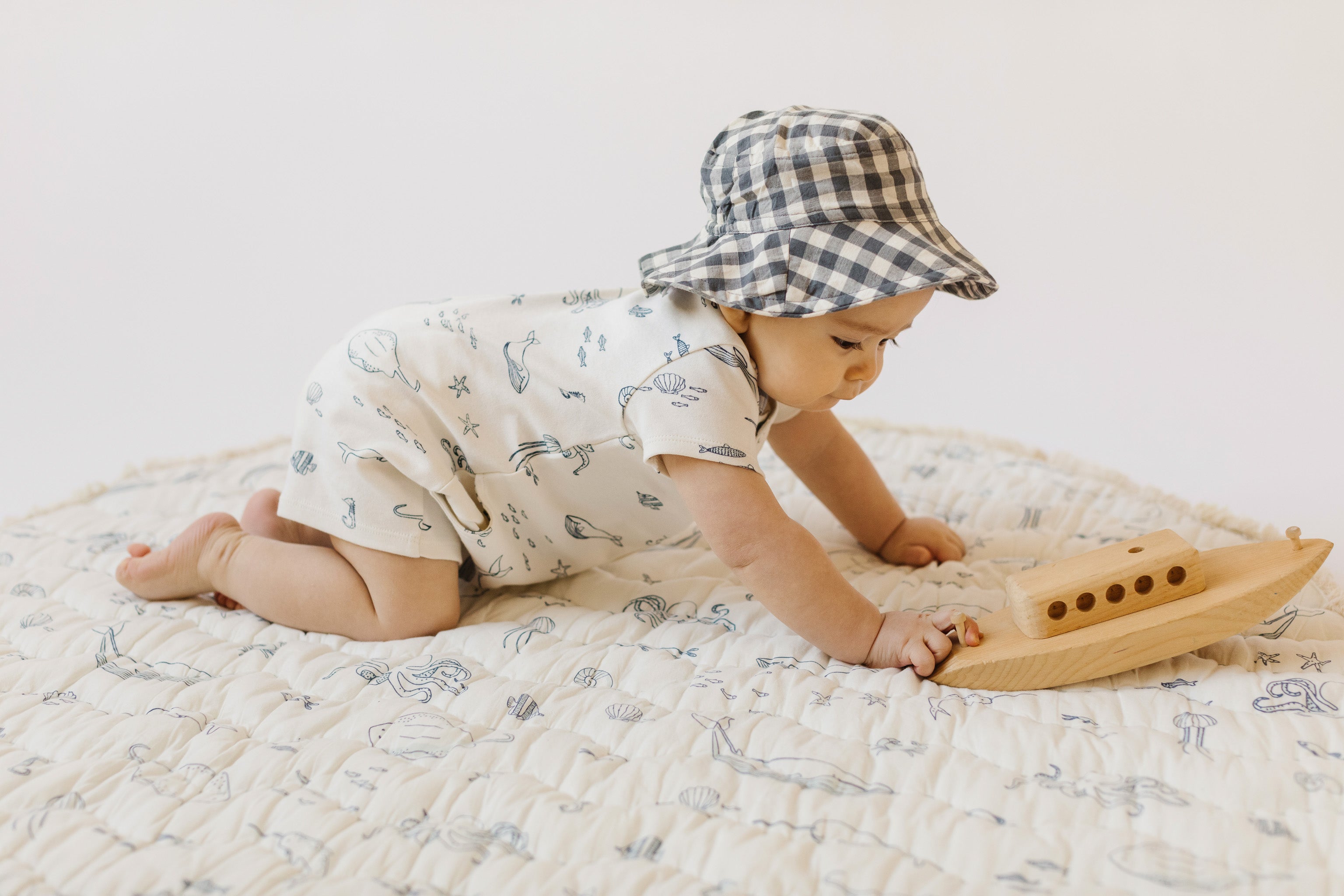 Pehr-Short Sleeve Romper-Life Aquatic-3