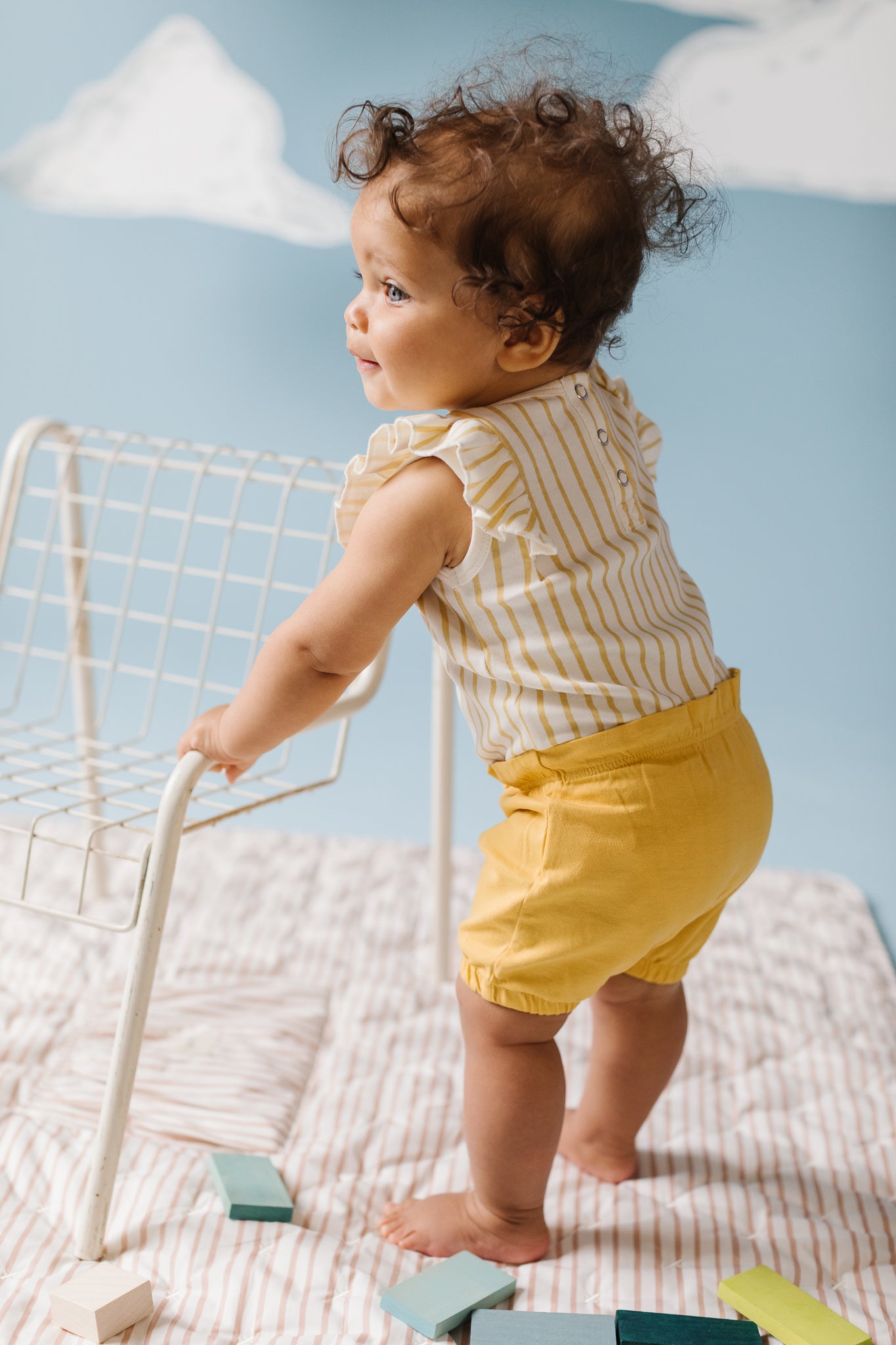 Pehr-Sleeveless Ruffle One-Piece-Stripes Away Marigold-8