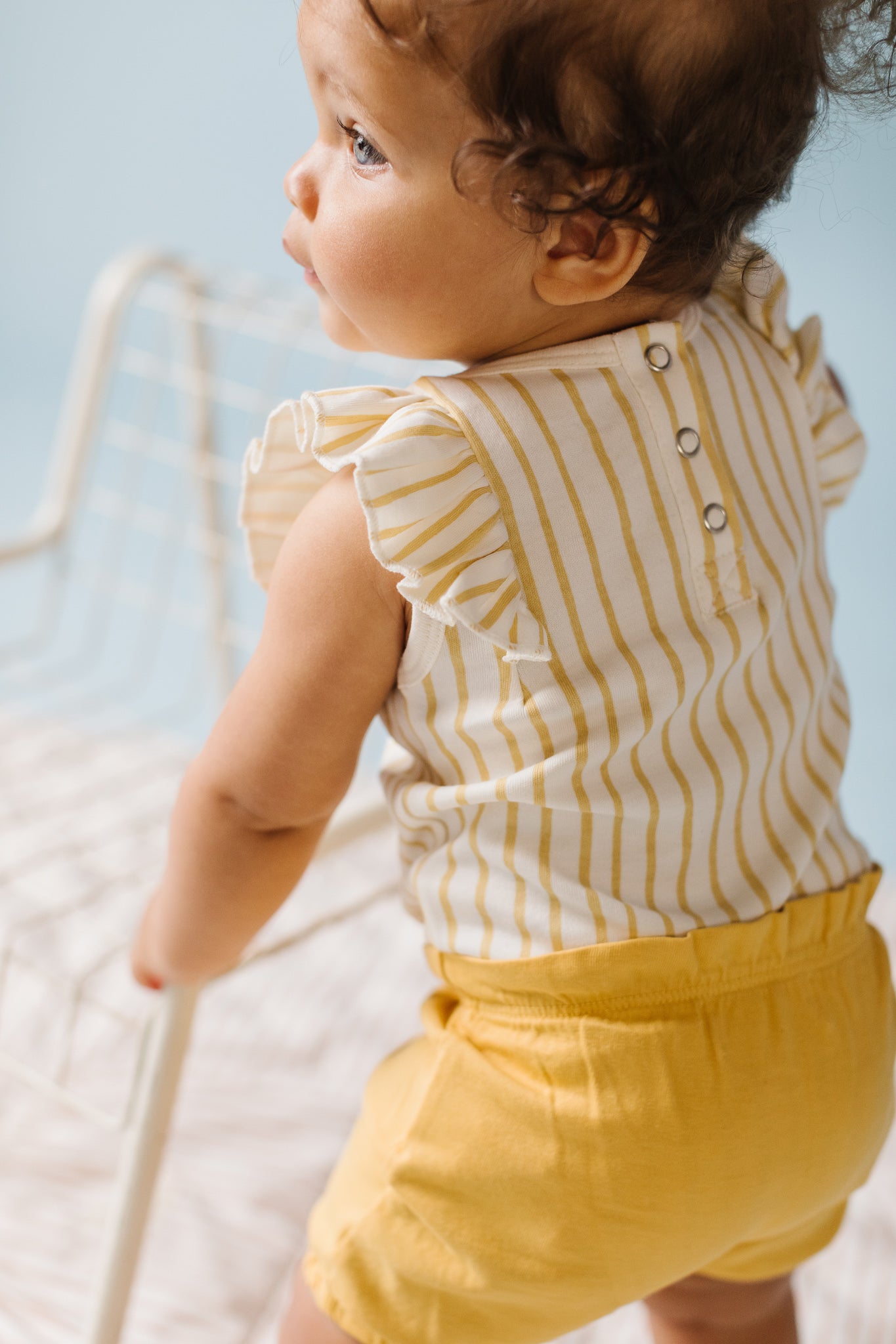 Pehr-Sleeveless Ruffle One-Piece-Stripes Away Marigold-7