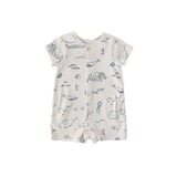 Short Sleeve Romper Romper Pehr Life Aquatic 0 - 3 mos.