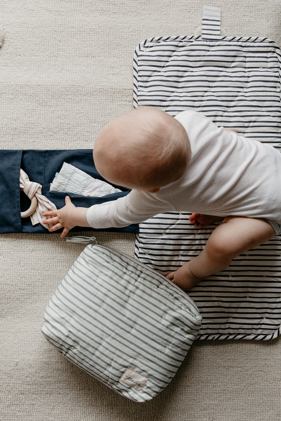 Striped On the Go Portable Changing Pad Changing Pad Pehr