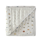 Pehr-Quilted Chambray Blanket-Rush Hour-1