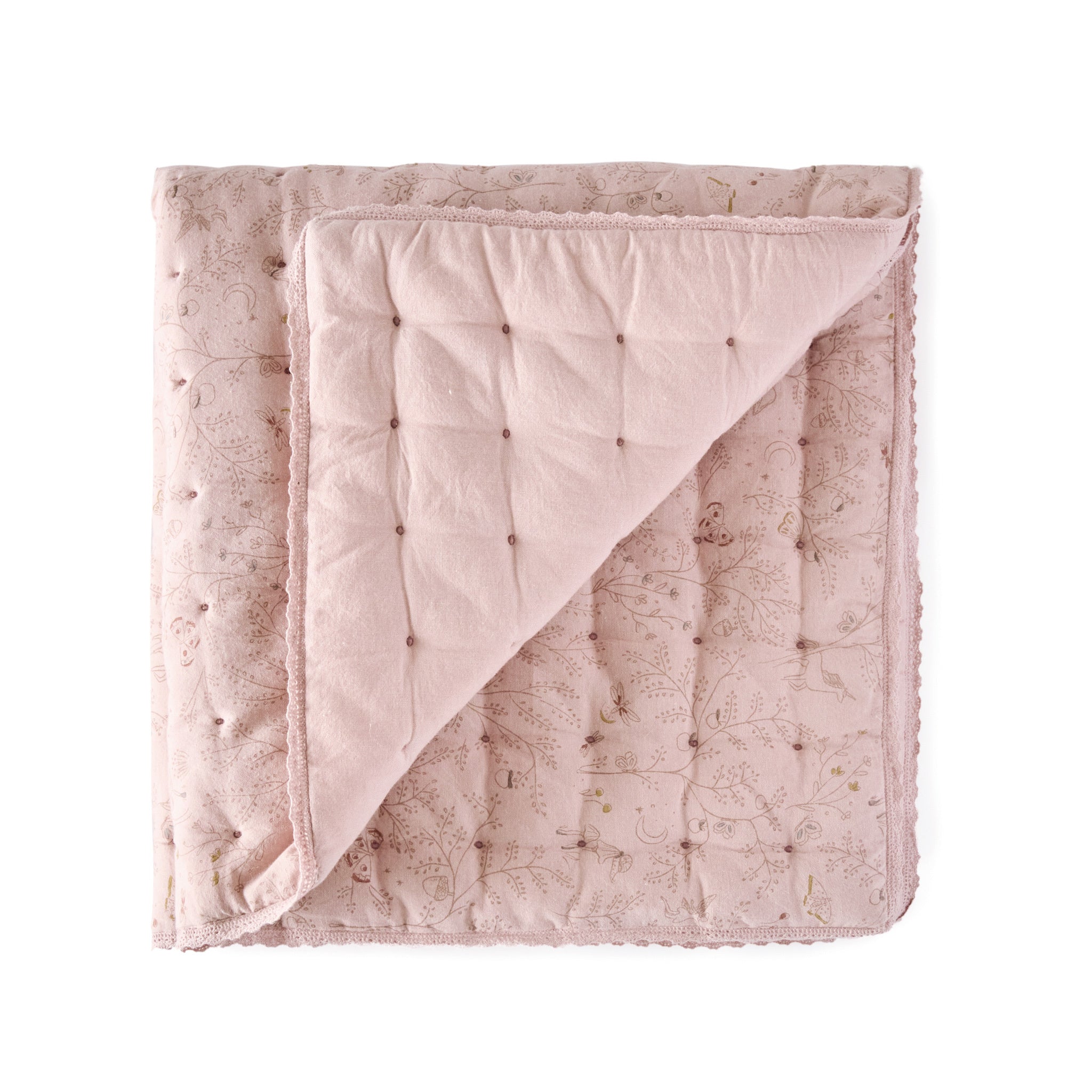 Quilted Chambray Blanket Quilts & Blankets Pehr Canada Secret Garden