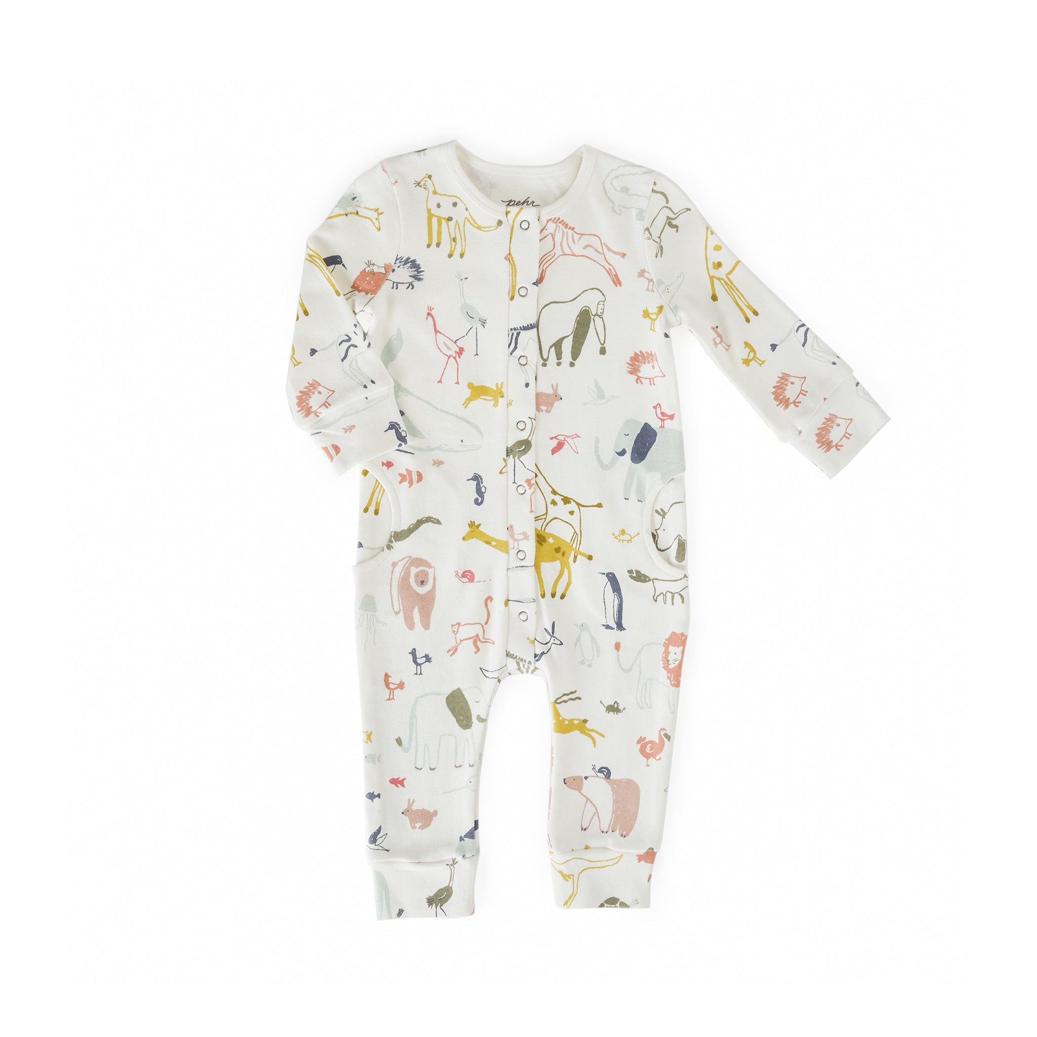 Placket Romper Romper Pehr Canada Into The Wild 0 - 3 mos. 