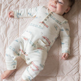Pehr-Henley Patch Pocket Romper-Locomotive-3