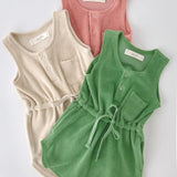 Classic Terry Drawstring Romper
