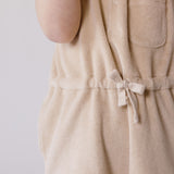 Pehr-Classic Terry Drawstring Romper-Sand-3