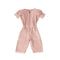 Vintage Twill Toddler Puff Sleeve Jumpsuit - Peony