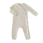 Pehr-Dotty Knit Kimono Romper-Natural-Baby-1